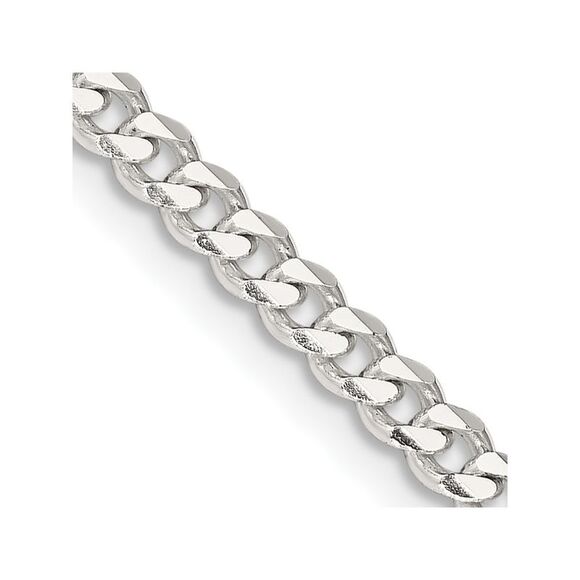 Kazi Luxury Sterling Silver 3.5mm Curb Chain